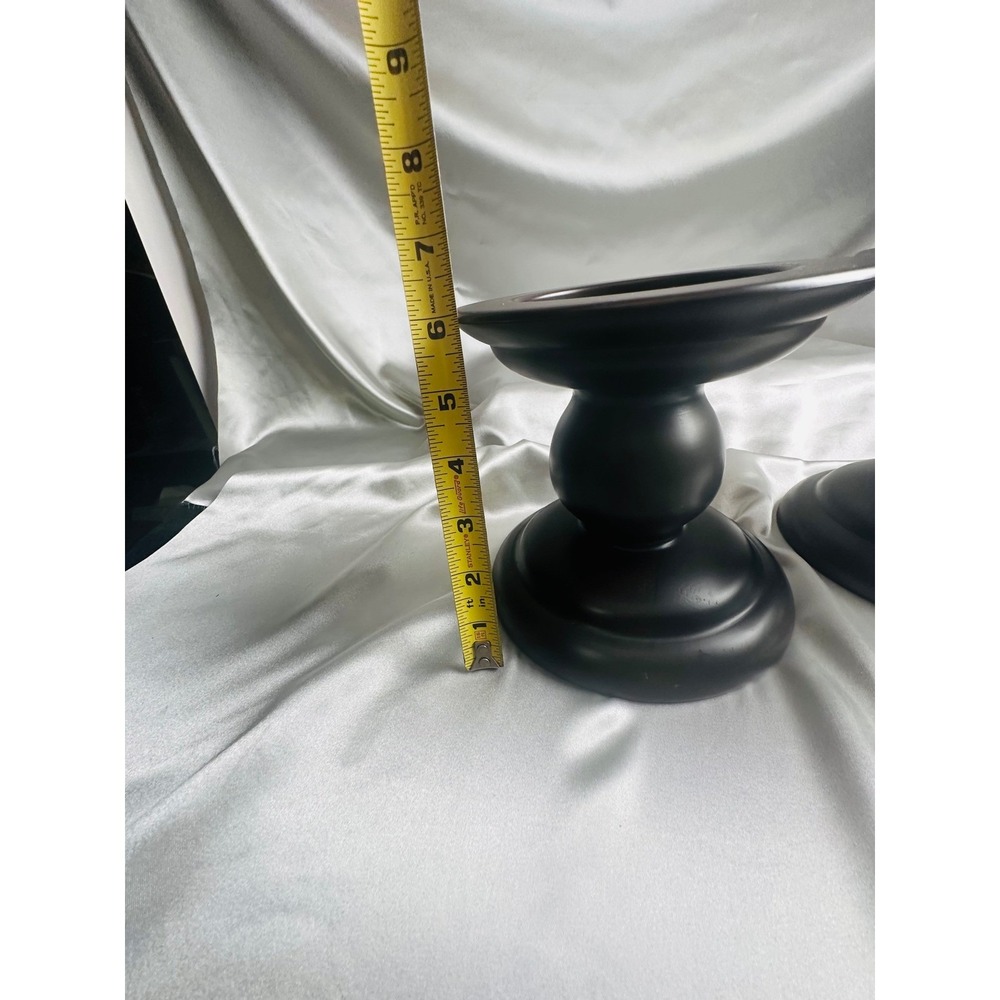 IKEA Set of 2 Dark Brown Metal Pillar Candle Holders 501.745.40 Pedestal Stands - Picture 6 of 7